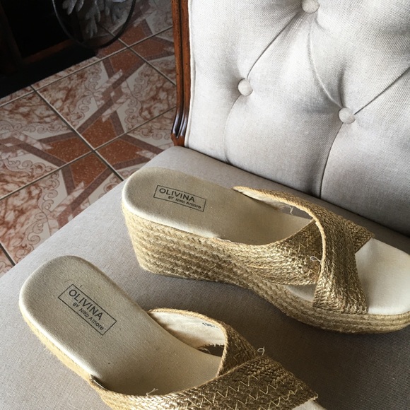 Olivia by Nicole Amore Size 9 espadrille Wedges - Picture 3 of 12